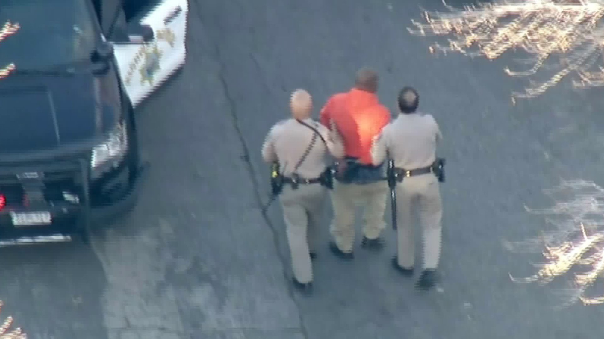 Man arrested after standoff, following a pursuit out of Kern County.