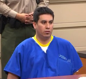 Rafael Sanchez, 32, of Baldwin Park, is seen at his sentencing in a Pomona courtroom on Jan. 15, 2020. (Credit: KTLA)