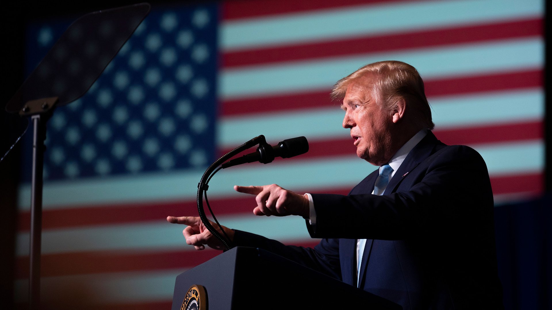 U.S. President Donald Trump speaks during a 'Evangelicals for Trump' campaign event held at the King Jesus International Ministry on January 03, 2020 in Miami, Florida. (Credit: Jim Watson/AFP/Getty Images)