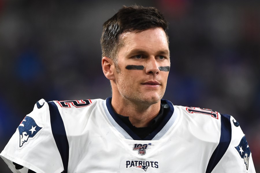 Tom Brady of the New England Patriots looks on before playing against the Baltimore Ravens at M&T Bank Stadium on November 3, 2019 in Baltimore, Maryland. (Will Newton/Getty Images)