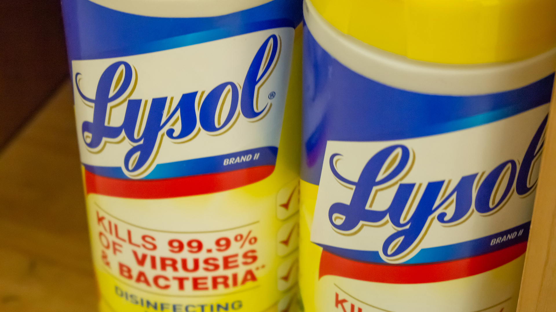 Lysol wipes -- cool for wiping down desks when you're sick, potentially protective against the novel coronavirus. (Shutterstock)