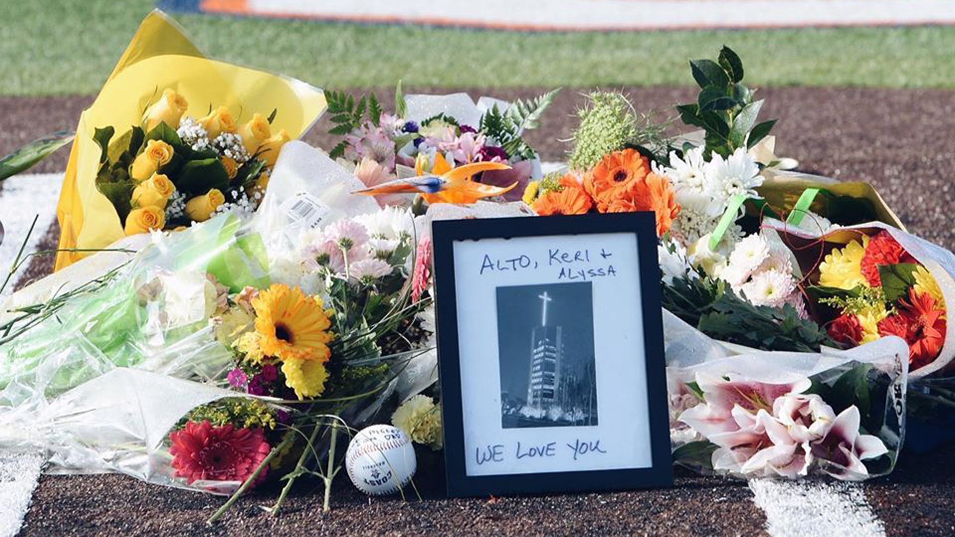 Orange Coast College pays tribute to the Altobelli family in this photo posted on the school's Facebook page on Jan. 31, 2020.