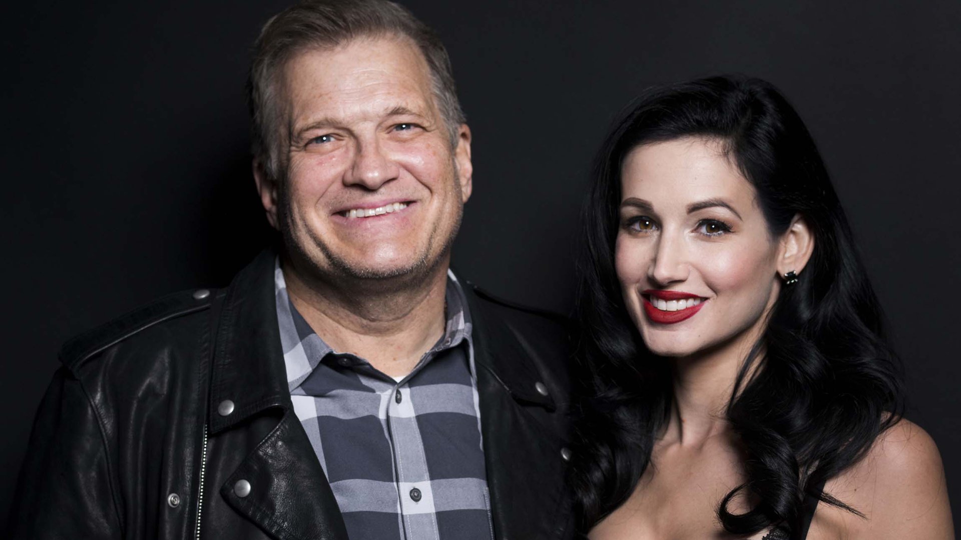 Drew Carey and Amie Harwick pose for The Artists Project at Rock To Recovery 5th Anniversary Holiday Party at Avalon on December 17, 2017 in Hollywood. (Credit Michael Bezjian/WireImage via CNN Wire)