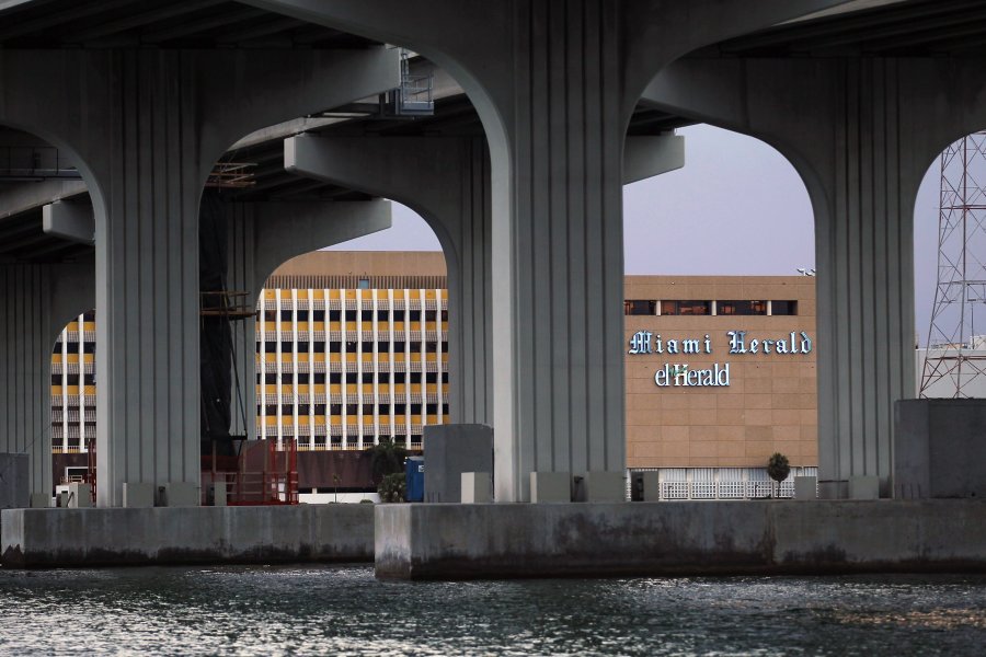 The Miami Herald building owned by newspaper publisher McClatchy Co. is seen on July 13, 2011. (Credit: Joe Raedle / Getty Images)