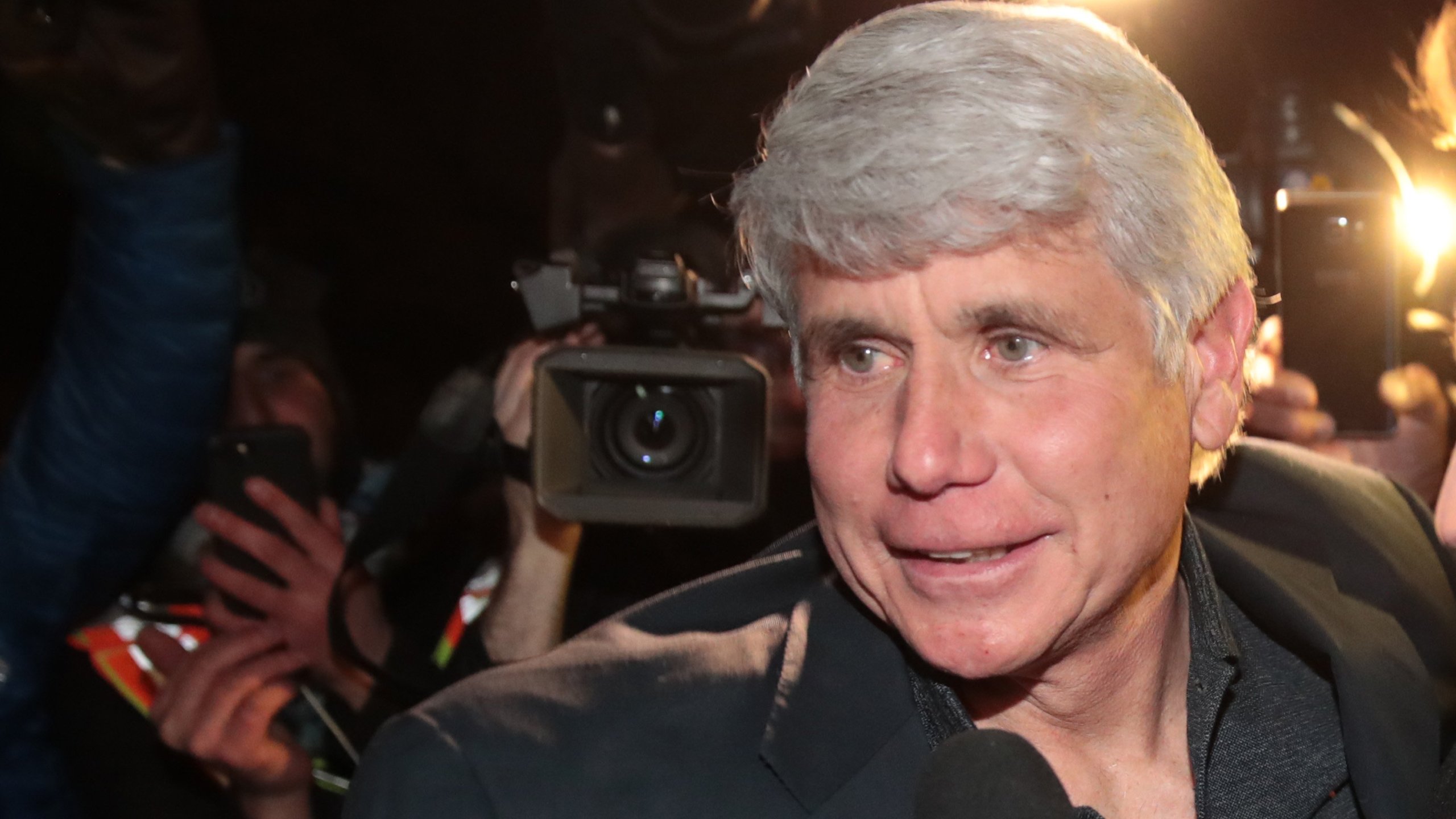 Former Illinois Gov. Rod Blagojevich arrives home from prison after his sentence was commuted by President Donald Trump on Feb. 19, 2020, in Chicago, Ill. Blagojevich had been serving time in federal prison for attempting to sell Barack Obama's vacant Senate seat when Obama was elected president. (Credit: Scott Olson/Getty Images)