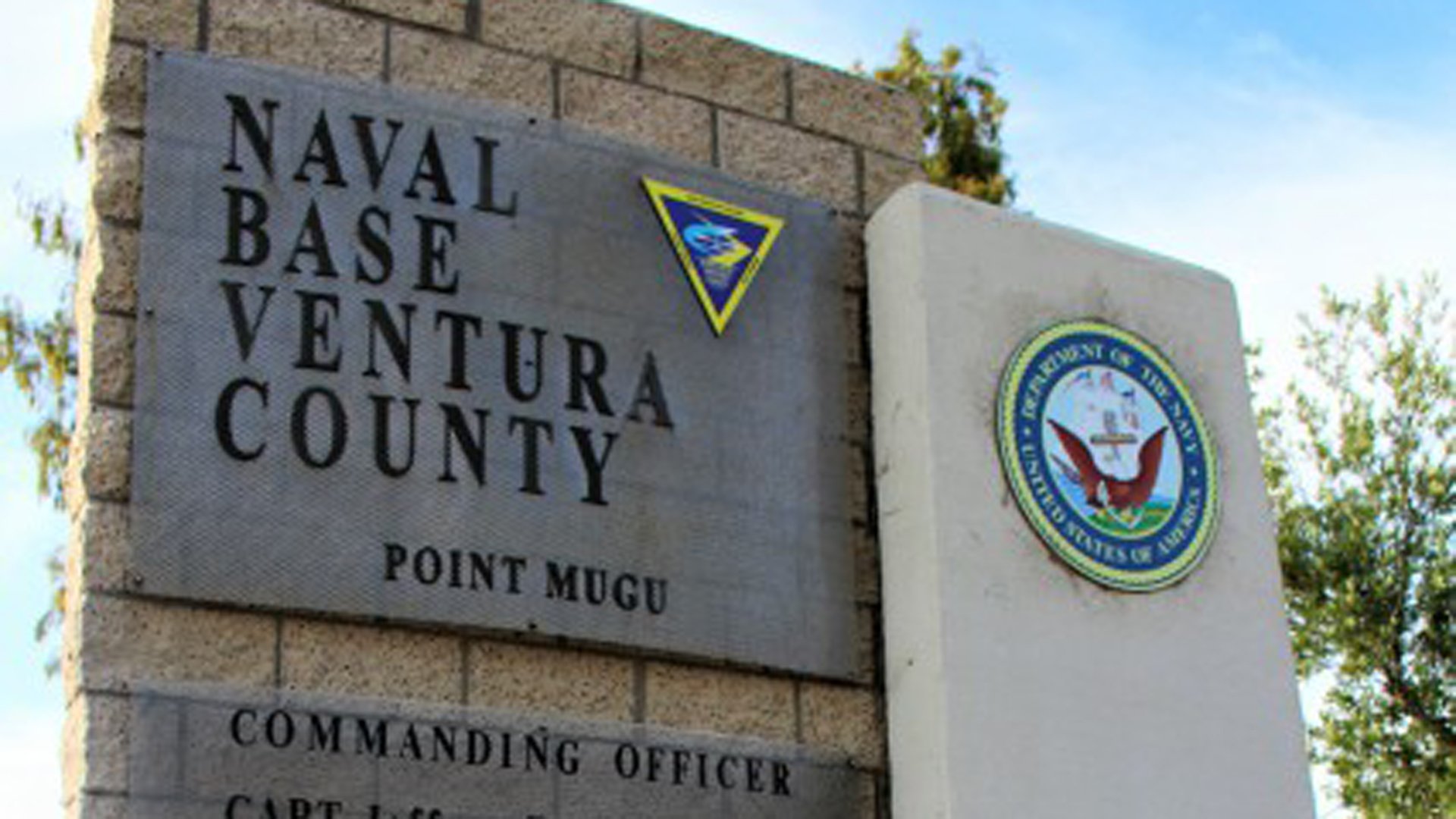 The entrance to the Naval Base Ventura County, pictured in am undated photo provided by the U.S. Department of Defense.