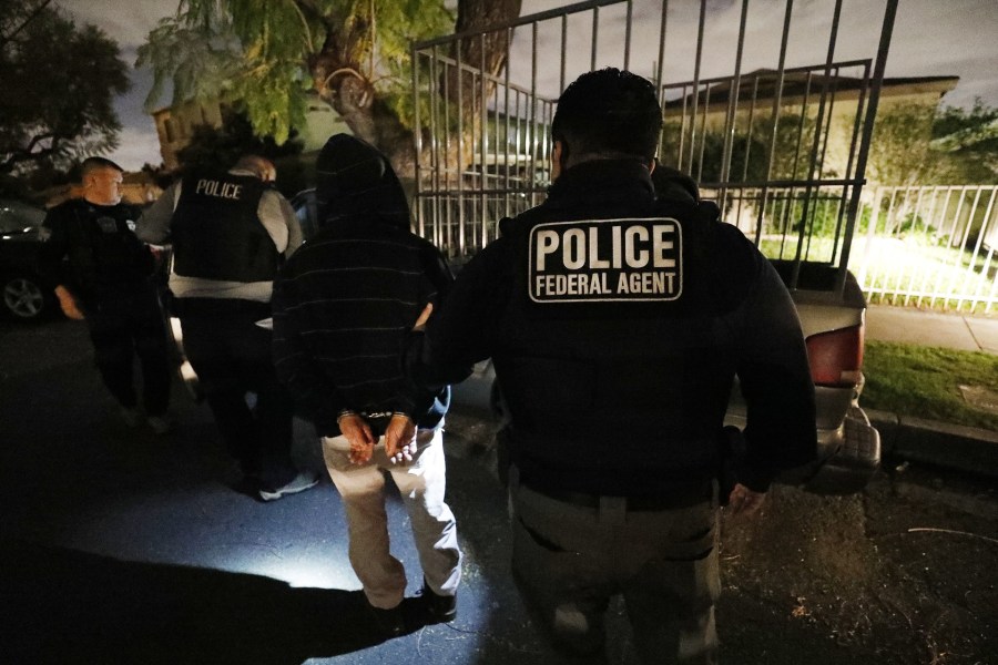 "We couldn't factor this in, right? This COVID-19 and the precautions that everybody's taking," said David Marin, far left, during a raid on March 16, 2020. "We just have to continue to go with the same game plan that we've been doing." (Al Seib/Los Angeles Times)