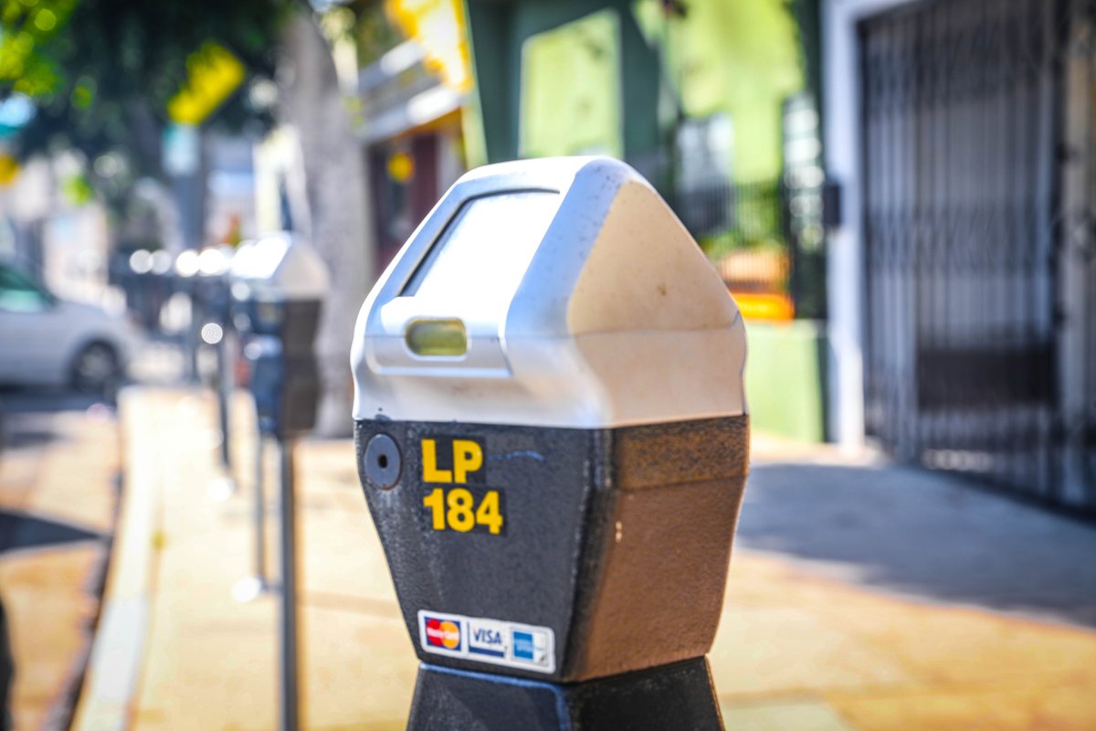 The Los Angeles Department of Transportation tweeted out this photo of a parking meter on March 23, 2020.