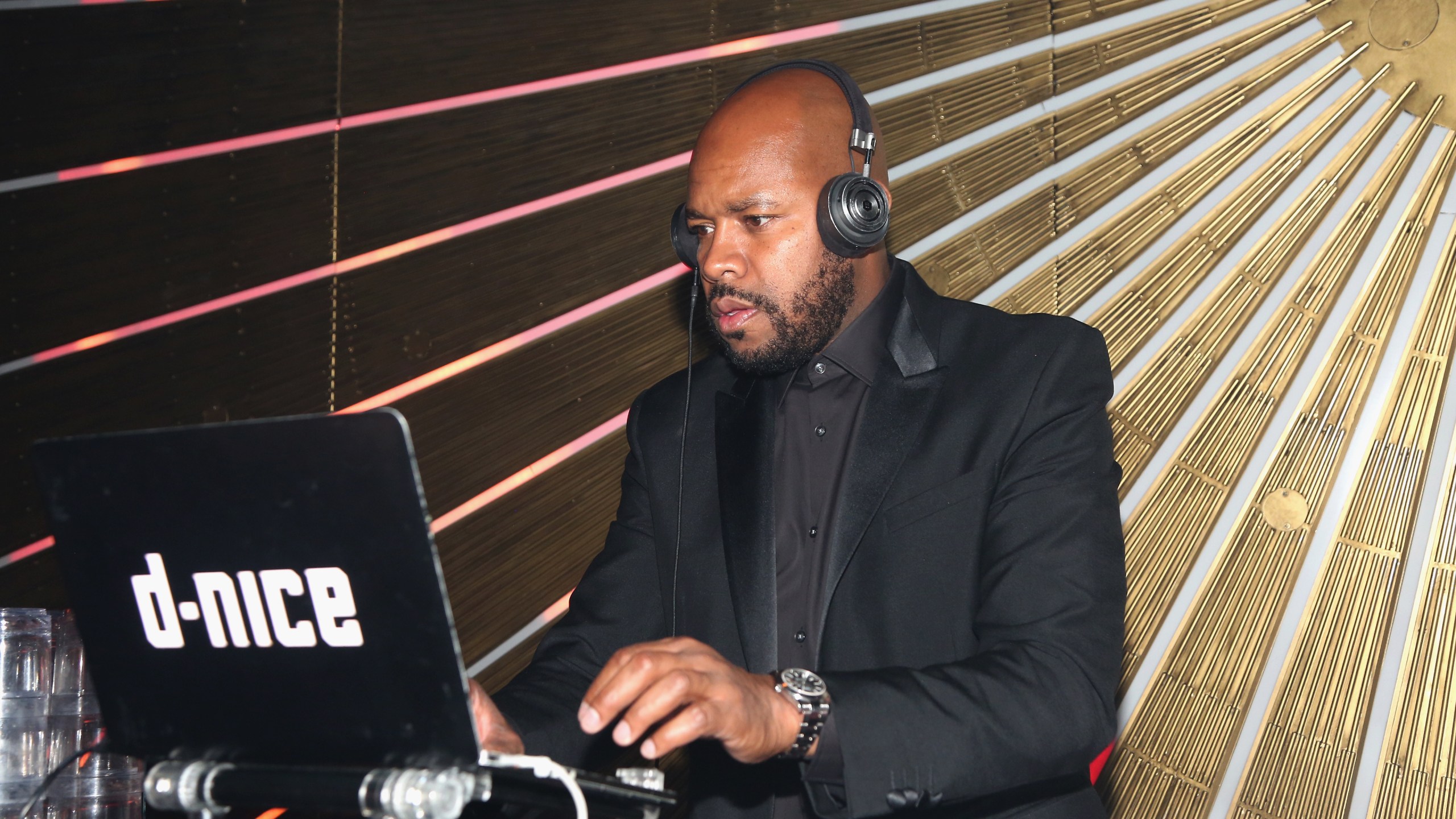 DJ D-Nice spins at an event in Los Angeles on Sept. 17, 2018. ( Maury Phillips/Getty Images for Samsung )