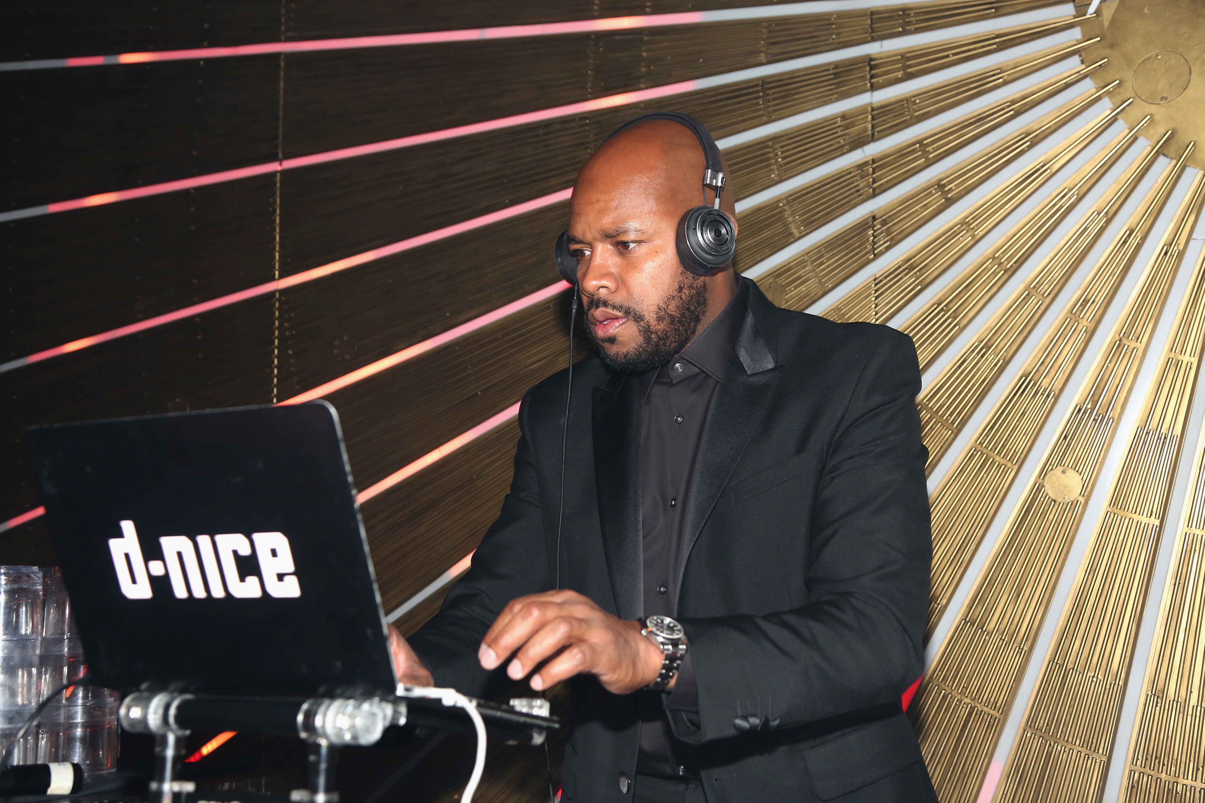 DJ D-Nice spins at an event in Los Angeles on Sept. 17, 2018. ( Maury Phillips/Getty Images for Samsung )