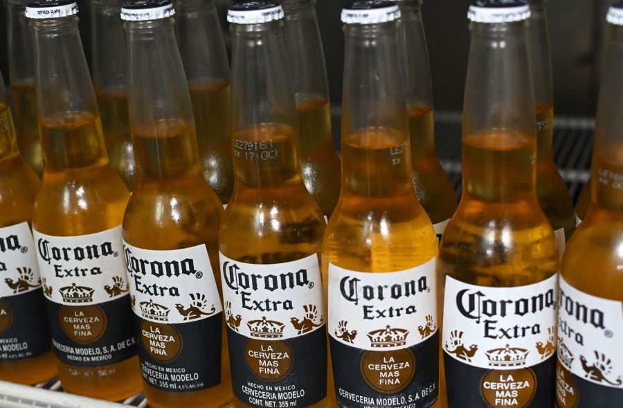 Bottles of Corona beer are seen in Mexico City on June 4, 2019. (Credit: Rodrigo Arangua / AFP / Getty Images)