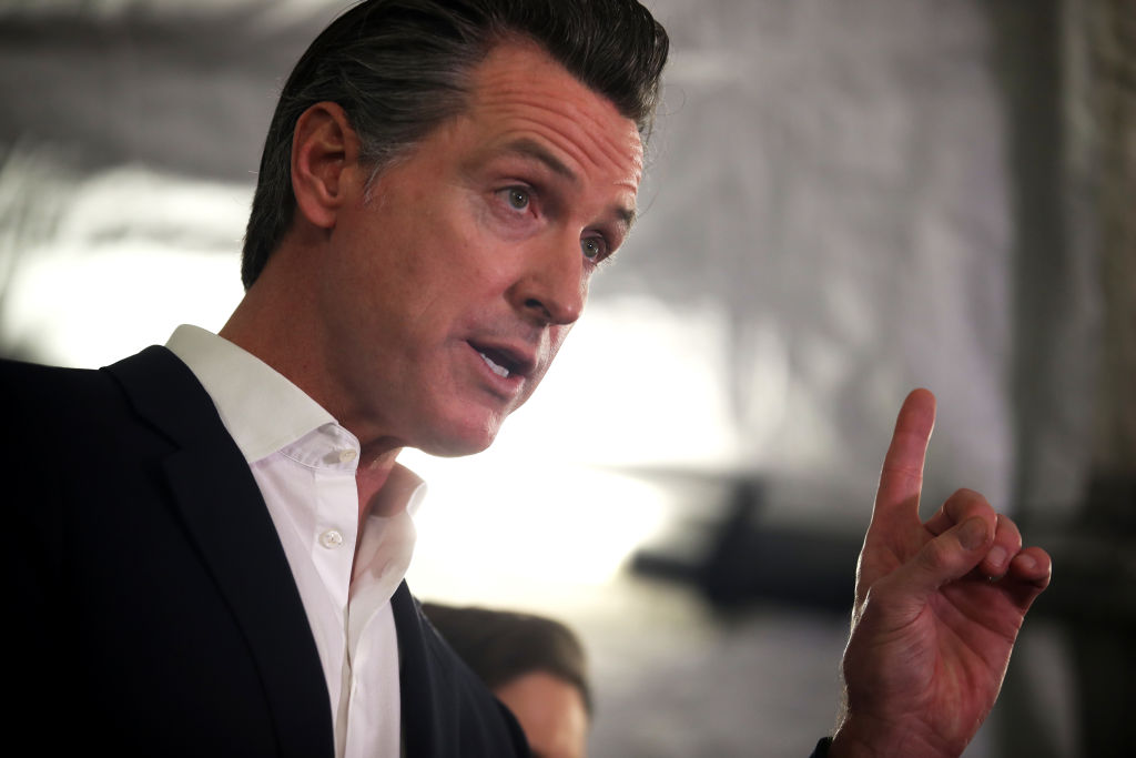 Gov. Gavin Newsom speaks during a a news conference in Oakland on Jan. 16, 2020. (Credit: Justin Sullivan / Getty Images)