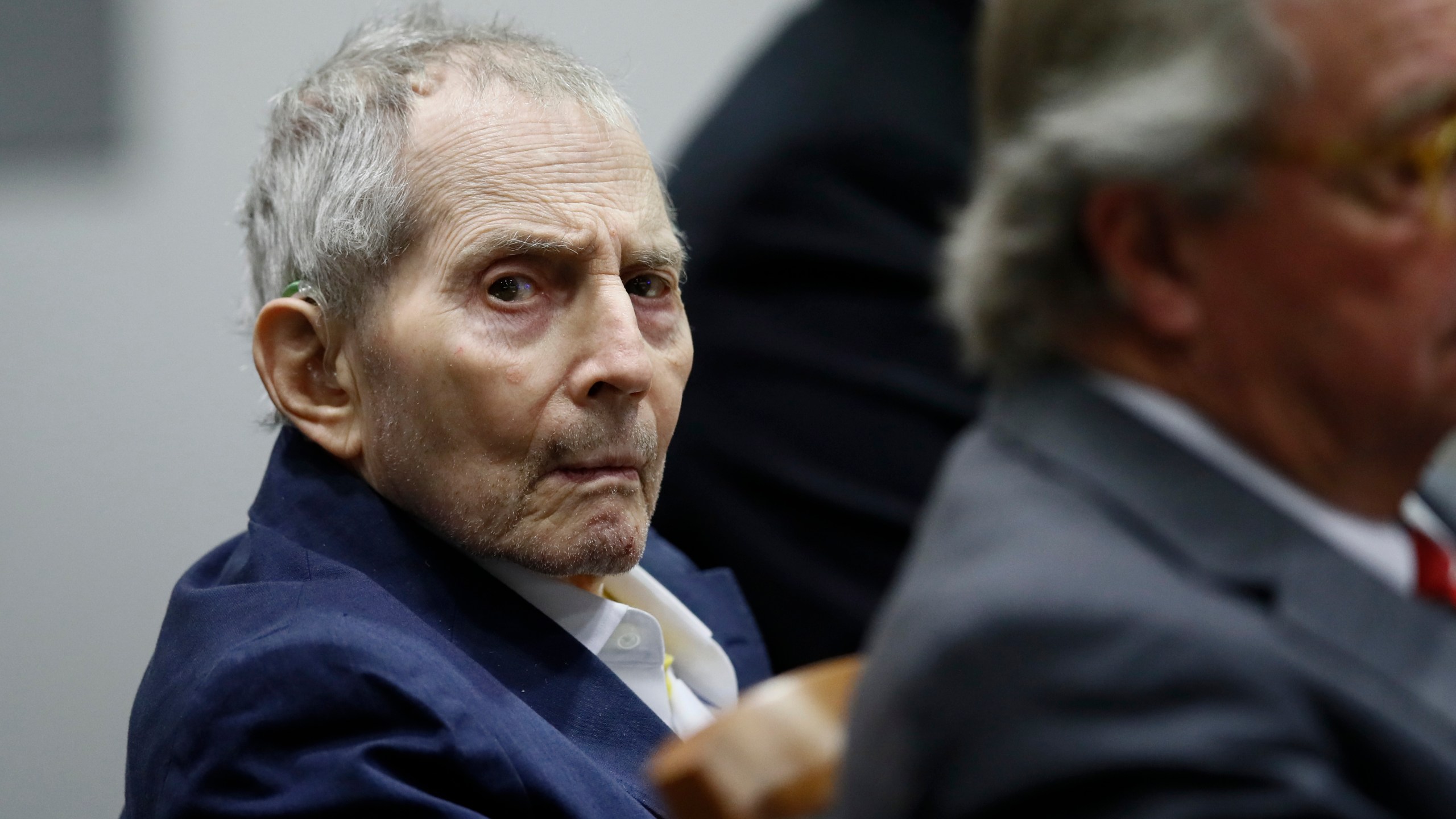 New York real estate scion Robert Durst appears in court during opening statements in his murder trial in Los Angeles on March 4, 2020. (Etienne Laurent / Getty Images)