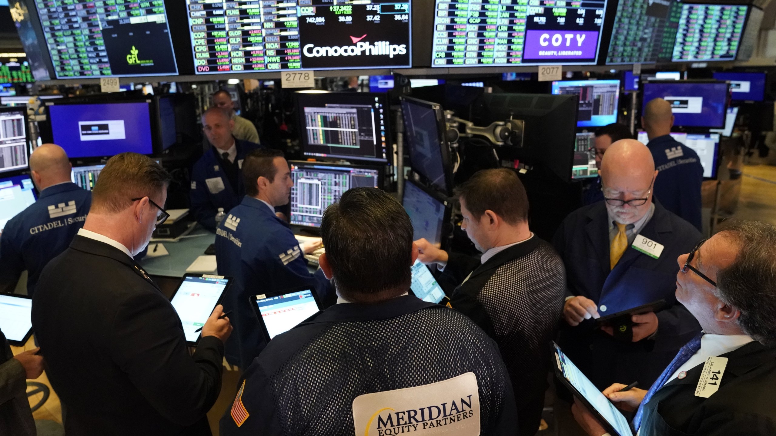 Traders work on the floor of the New York Stock Exchange during the opening bell on March 10, 2020 in New York. (TIMOTHY A. CLARY/AFP via Getty Images)