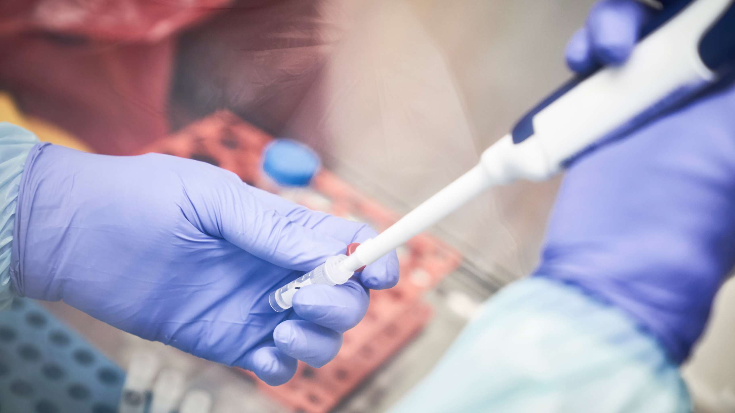 A researcher conducts a COVID-19 coronavirus test in this file photo from March 19, 2020. (Credit: Michele Cattani / AFP / Getty Images)