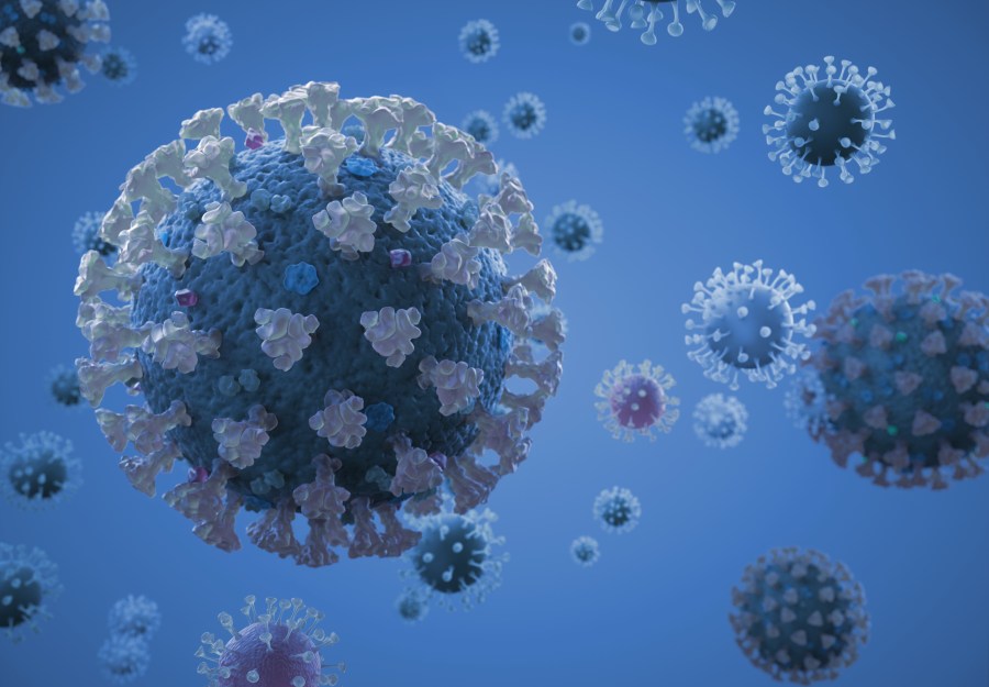 A digital rendering of the coronavirus. (Getty Images)