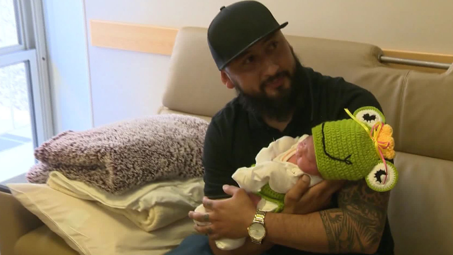 Baby Camila was born at a Sacramento-area hospital on Feb. 29, giving her the same birthday as her father Ivan Peñaloza. (KCRA)