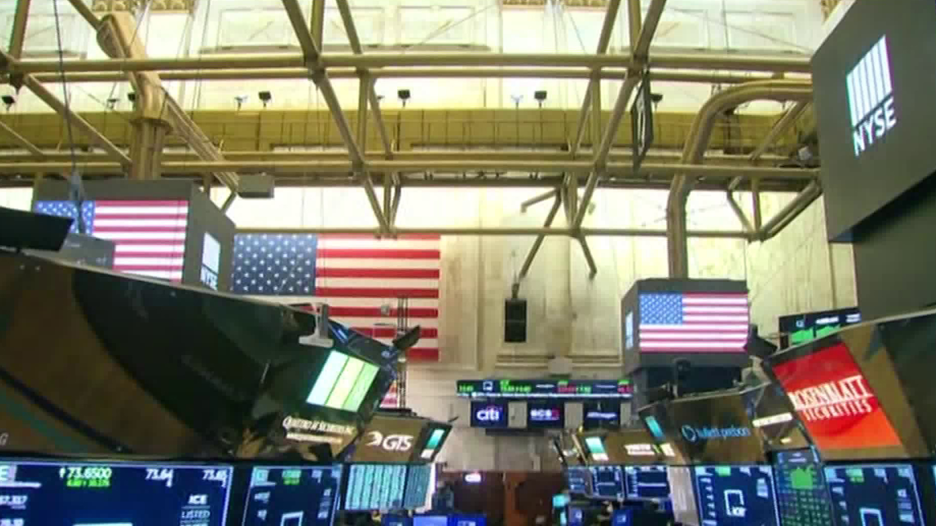 The New York Stock Exchange floor is shown on March 24, 2020. (CNN)