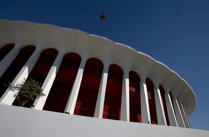 The Forum in Inglewood is seen in an undated file photo. (Credit: Luis Sinco / Los Angeles Times)