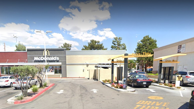 A McDonald's drive-thru is seen in a Google Maps image.