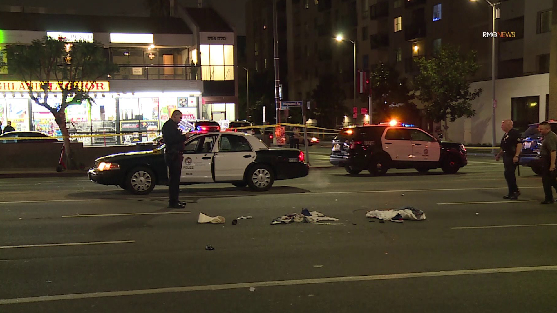 Police investigate a fatal shooting in Hollywood on March 2, 2020. (RMG News)