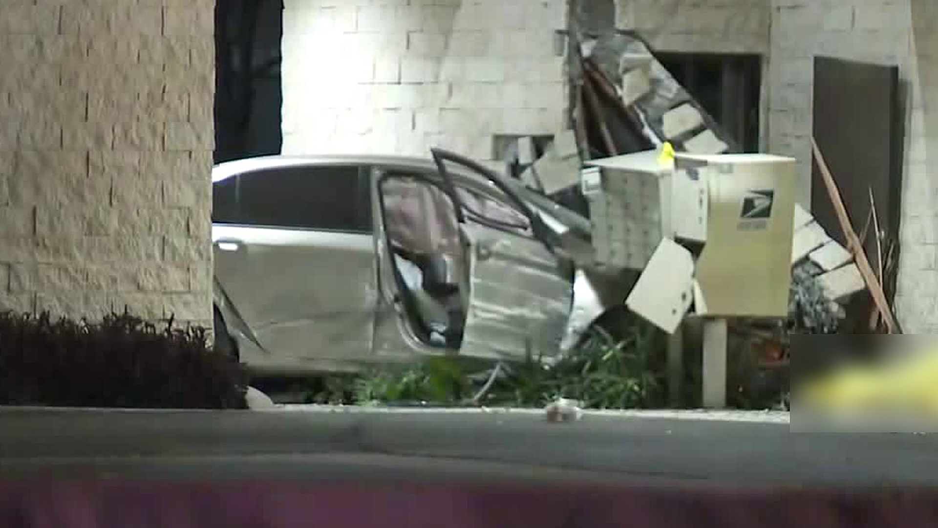 A pursuit ended in a fatal crash in Los Alamitos on March 12, 2020. (KTLA)