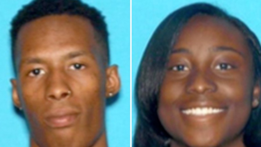 Darion Miller, 24, and Janelle Foster, 22, appear in photos released by the San Bernardino Police Department on March 6, 2020.