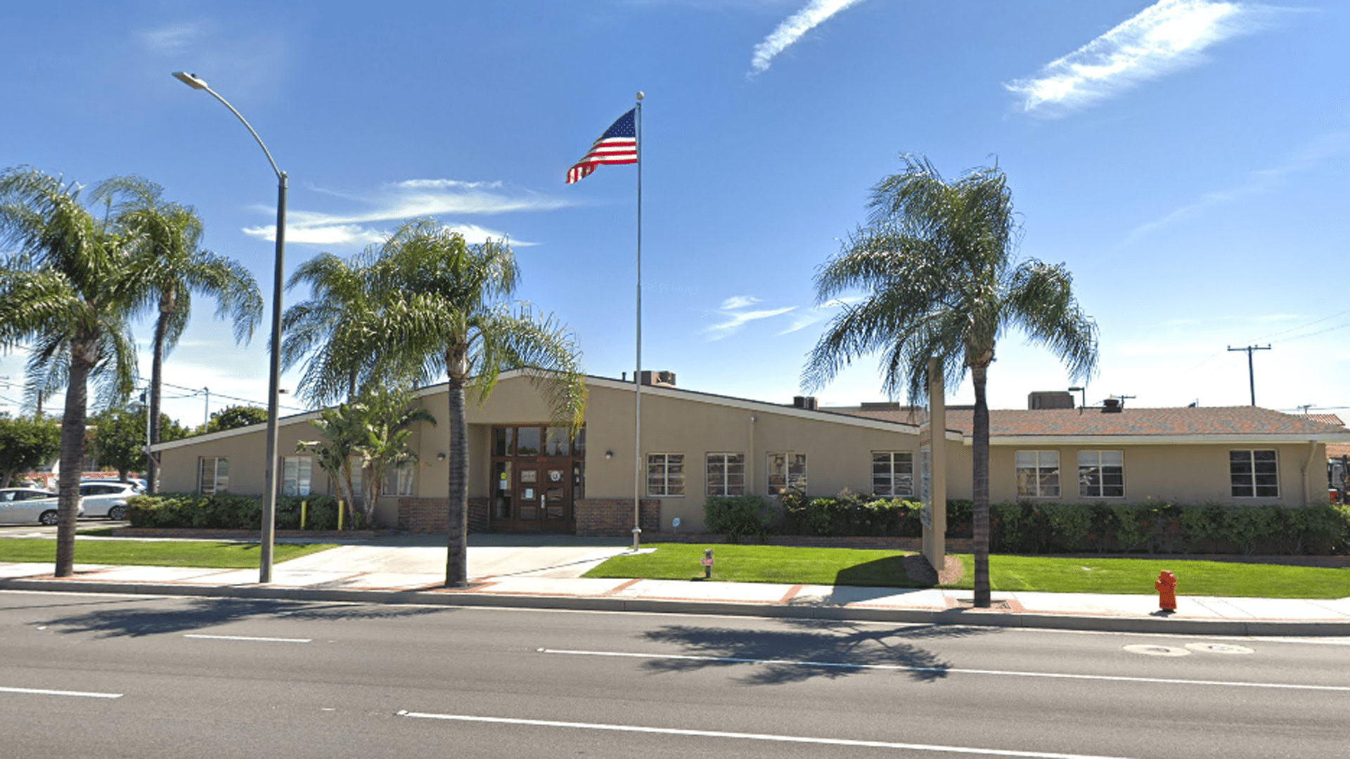 The headquarters of the Democratic Party of Orange County is shown in a Street View image from Google Maps.