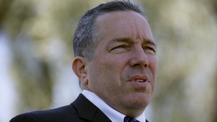 Los Angeles County Sheriff Alex Villanueva is out as head of emergency operations. (Francine Orr / Los Angeles Times)