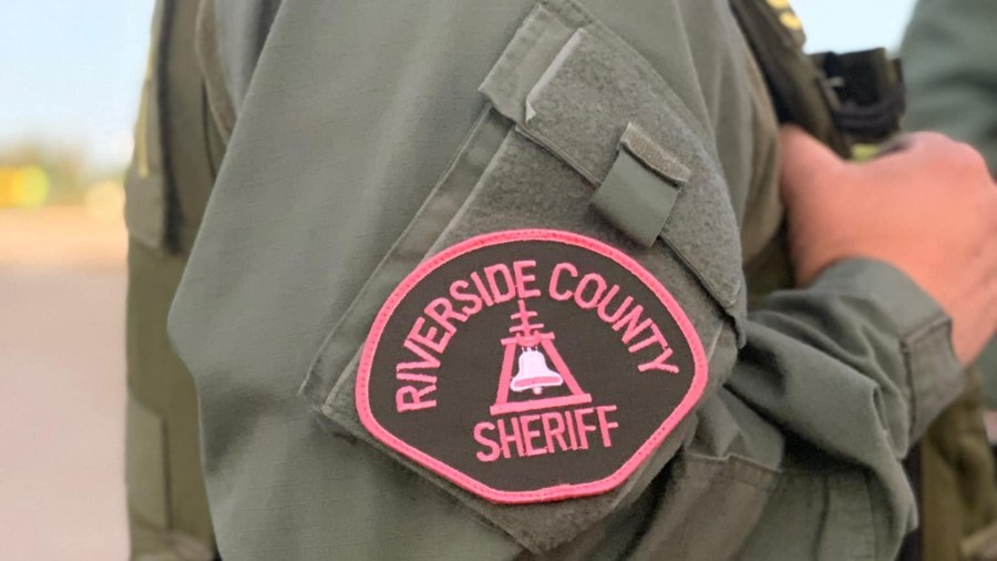 The Riverside County Sheriff's Department uniform sleeve patch is seen in an undated photo released by the department.