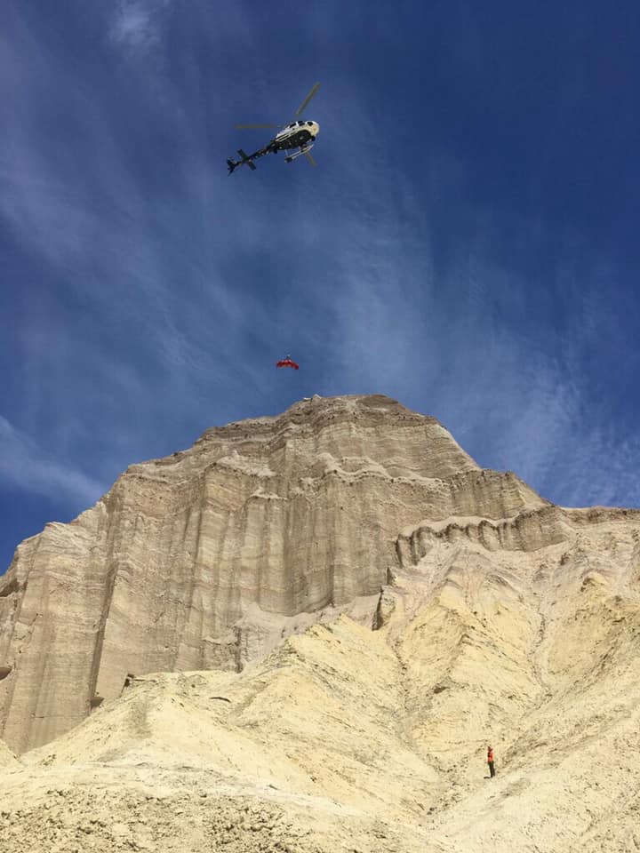 The Inyo County Sheriff's Department released this photo of body recovery on April 5, 2020, in Death Valley.