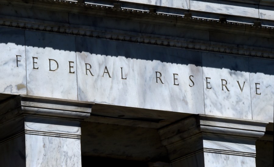 The Federal Reserve building is seen on April 2, 2020, in Washington, D.C. (Olivier DOULIERY / AFP / Getty Images)