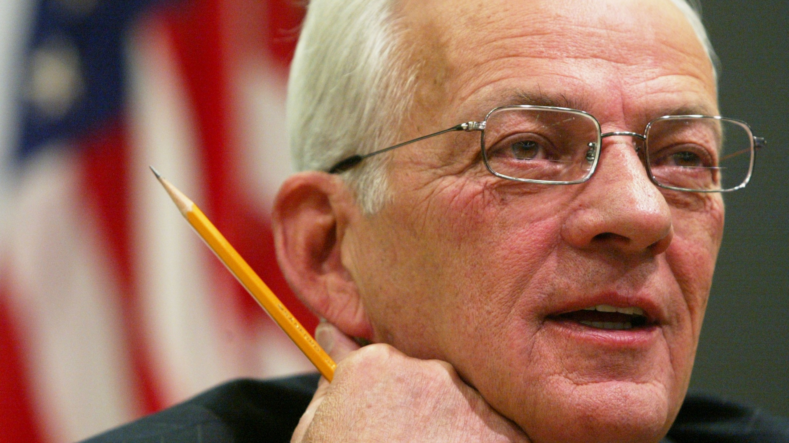 Paul O'Neill speaks at a news conference during the 2002 Annual World Bank and IMF Meetings on Sept. 28, 2002 in Washington, D.C. (Alex Wong/Getty Images)