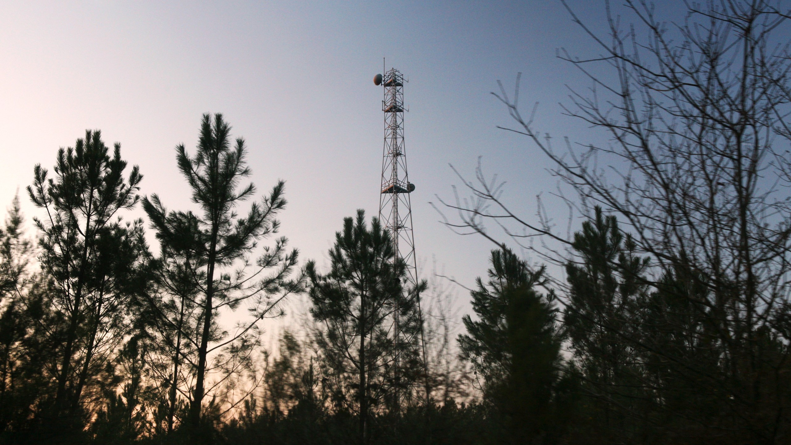 This picture taken on January 11, 2010 in Arjuzanx, southwestern France, shows a mobile phone mast antenna. (LOIC VENANCE/AFP via Getty Images)