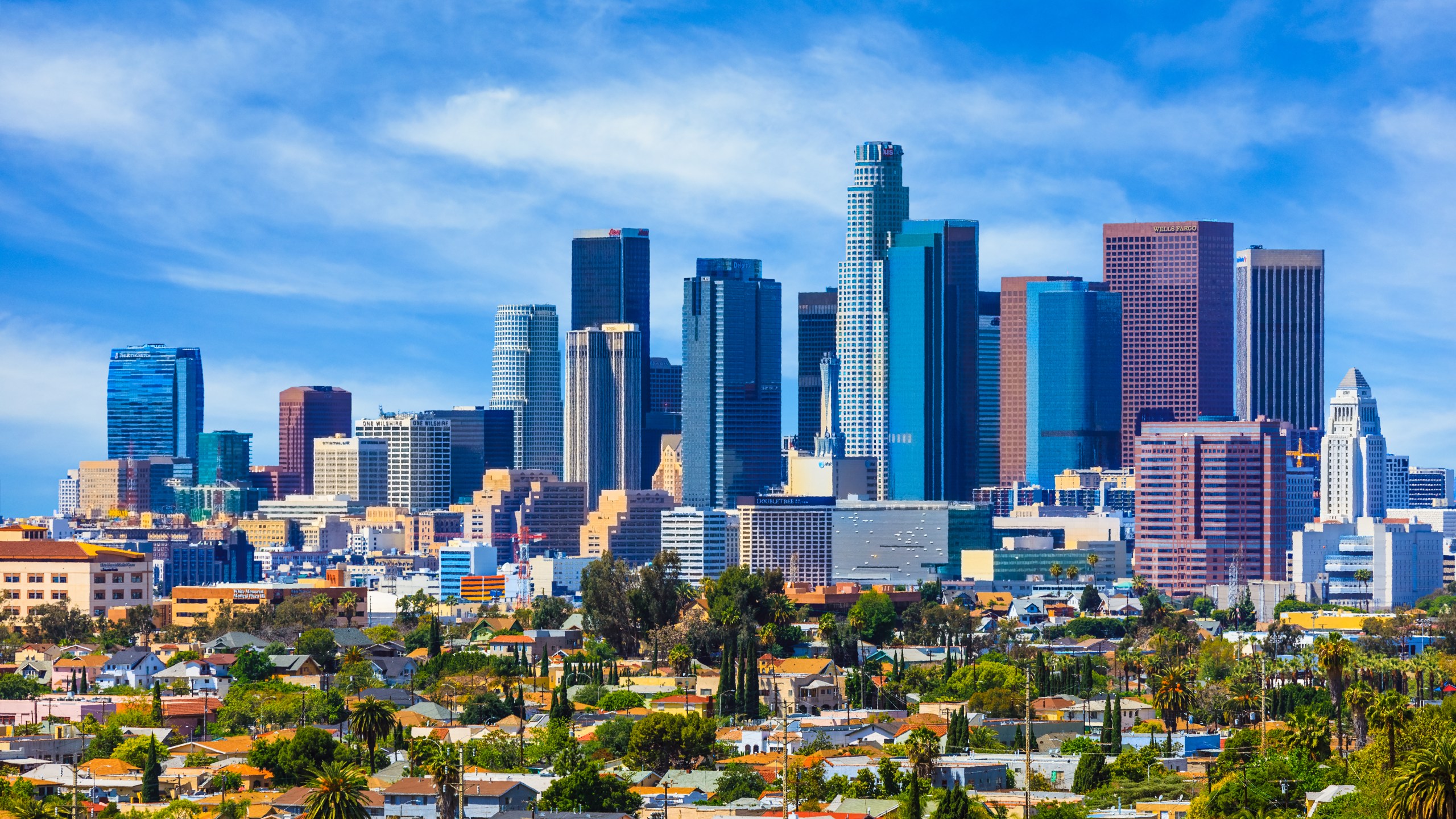 The downtown L.A. skyline is seen in a file photo. (iStock / Getty Images)