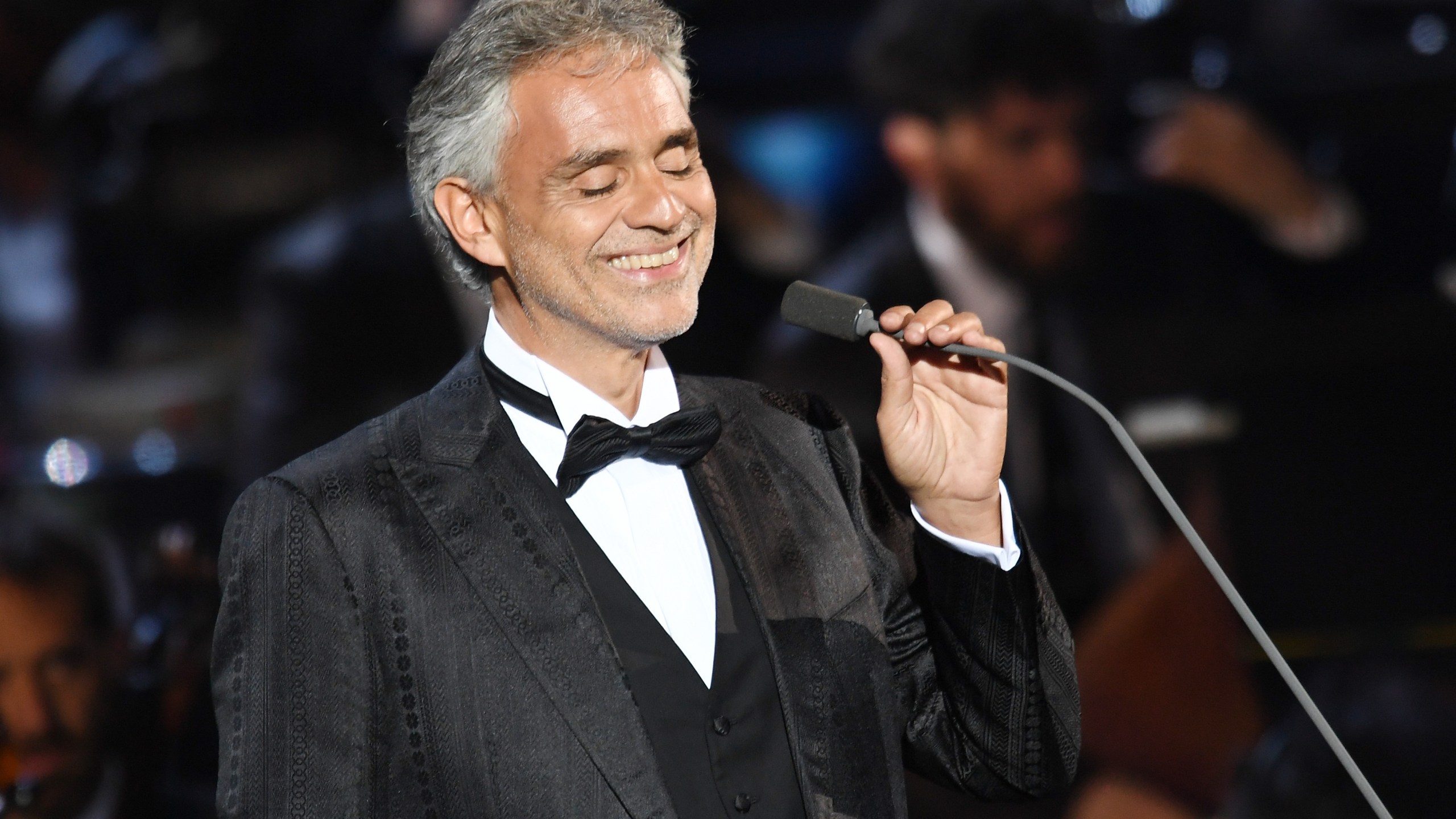 Andrea Bocelli performs at Bocelli and Zanetti Night on May 25, 2016 in Rho, Italy. (Francesco Prandoni/Getty Images for Bocelli & Zanetti Night)