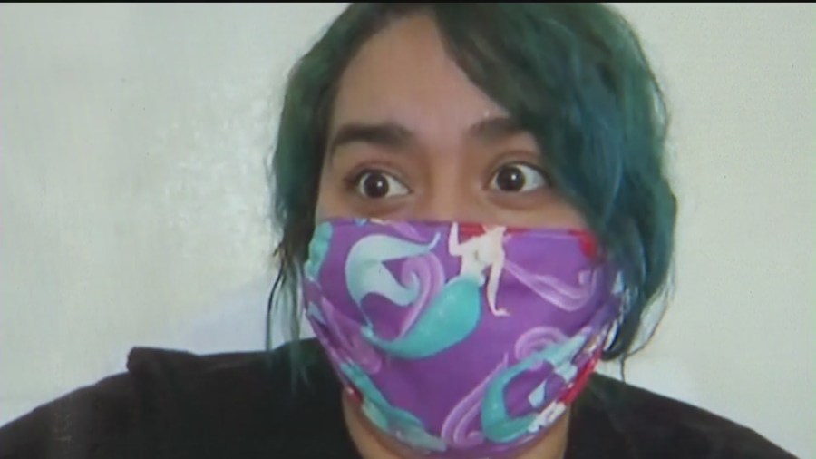 Jennifer Martinez, 25, of South Los Angeles is recovering from a life-threatening COVID-19 infection. She speaks with KTLA on April 11, 2020.