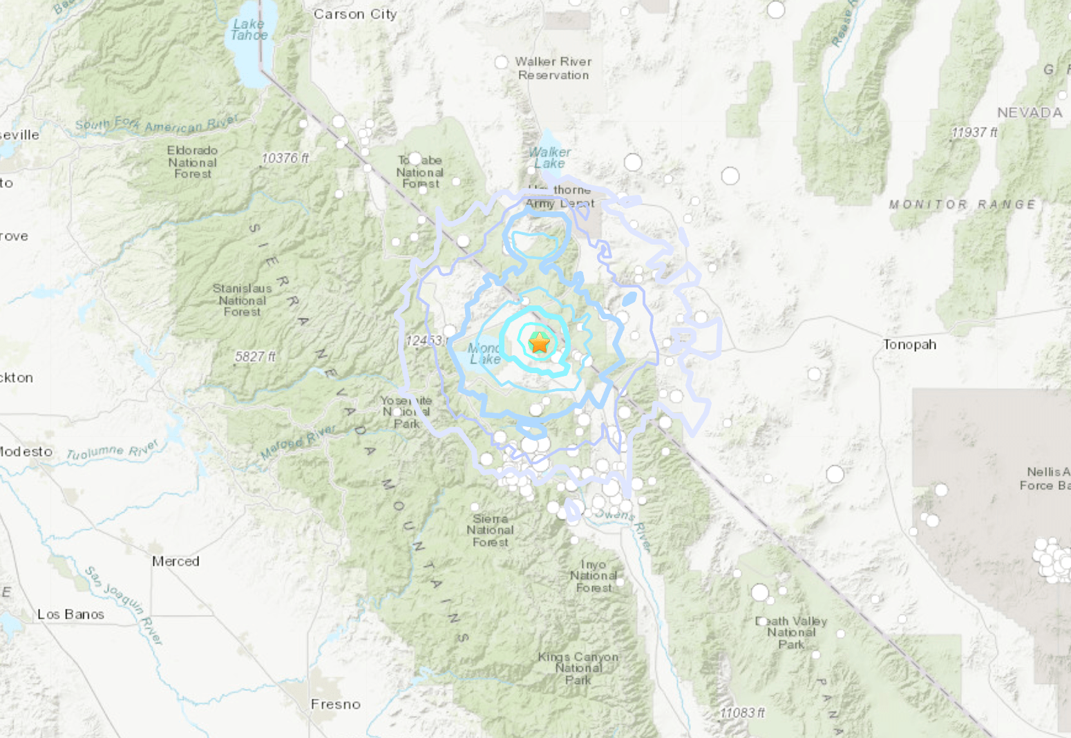 A magnitude 4.0 earthquake rattled a forest area about 17 miles from Bodie, near the California border with Nevada on April 20, 2020, according to the U.S. Geological Survey.