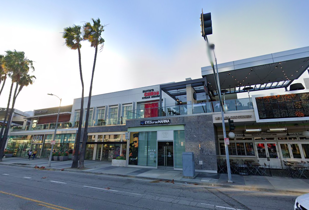 A Google Maps image shows Ruth's Chris Steakhouse in Marina del Rey.