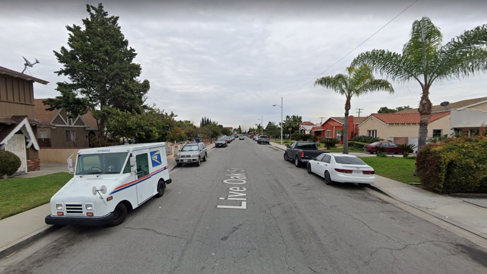 The 2500 block of Live Oak Street in the unincorporated count area of Walnut Park, as viewed in a Google Street View image.