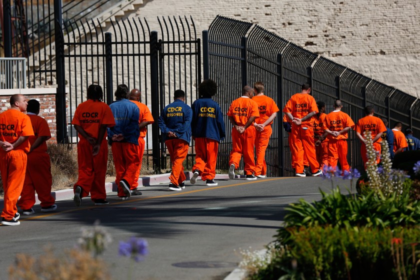 Inmates at San Quentin State Prison.(Gary Coronado / Los Angeles Times)