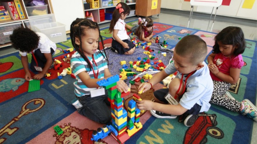 Children play at a California day care center in 2016. (Allen J. Schaben / Los Angeles Times)