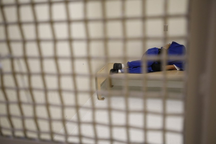 A Los Angeles Angeles County jail cell is shown in an undated photo. (Al Seib/Los Angeles Times)