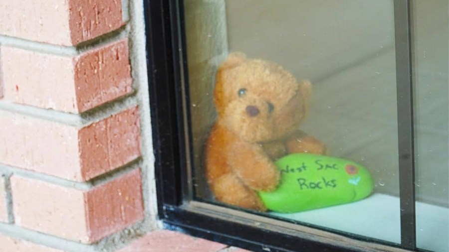 While Yolo County was under shelter-in-place orders, officials in one of its cities, West Sacramento, asked residents to display teddy bears in their windows to create a “bear hunt” for children to spot while on walks as schools and playgrounds remained closed. (City of West Sacramento, Government/ Facebook)