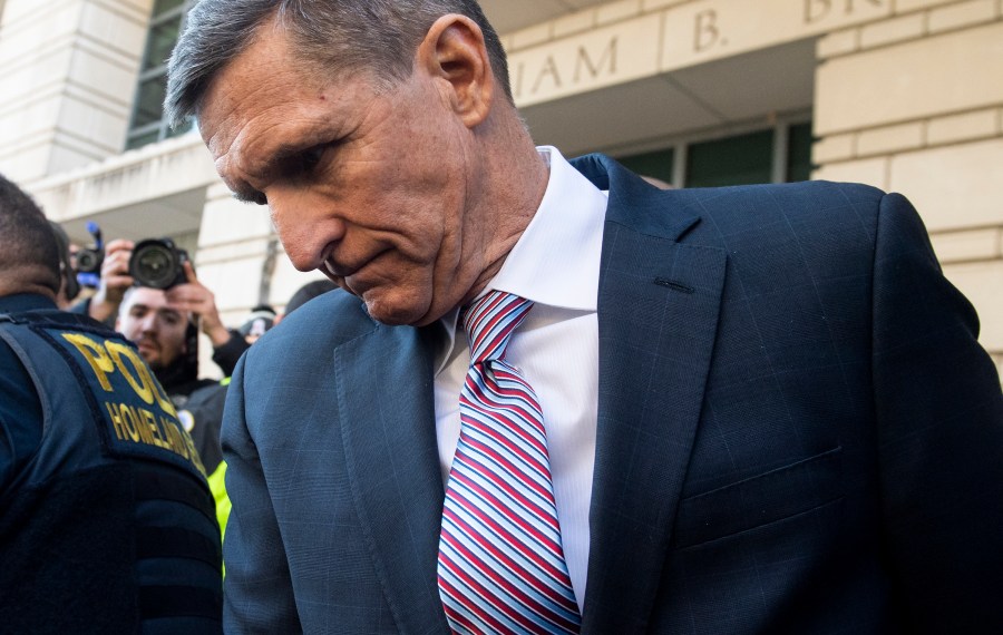 Former National Security Advisor General Michael Flynn leaves after the delay in his sentencing hearing at U.S. District Court in Washington, D.C., on Dec. 18, 2018. (SAUL LOEB/AFP via Getty Images)