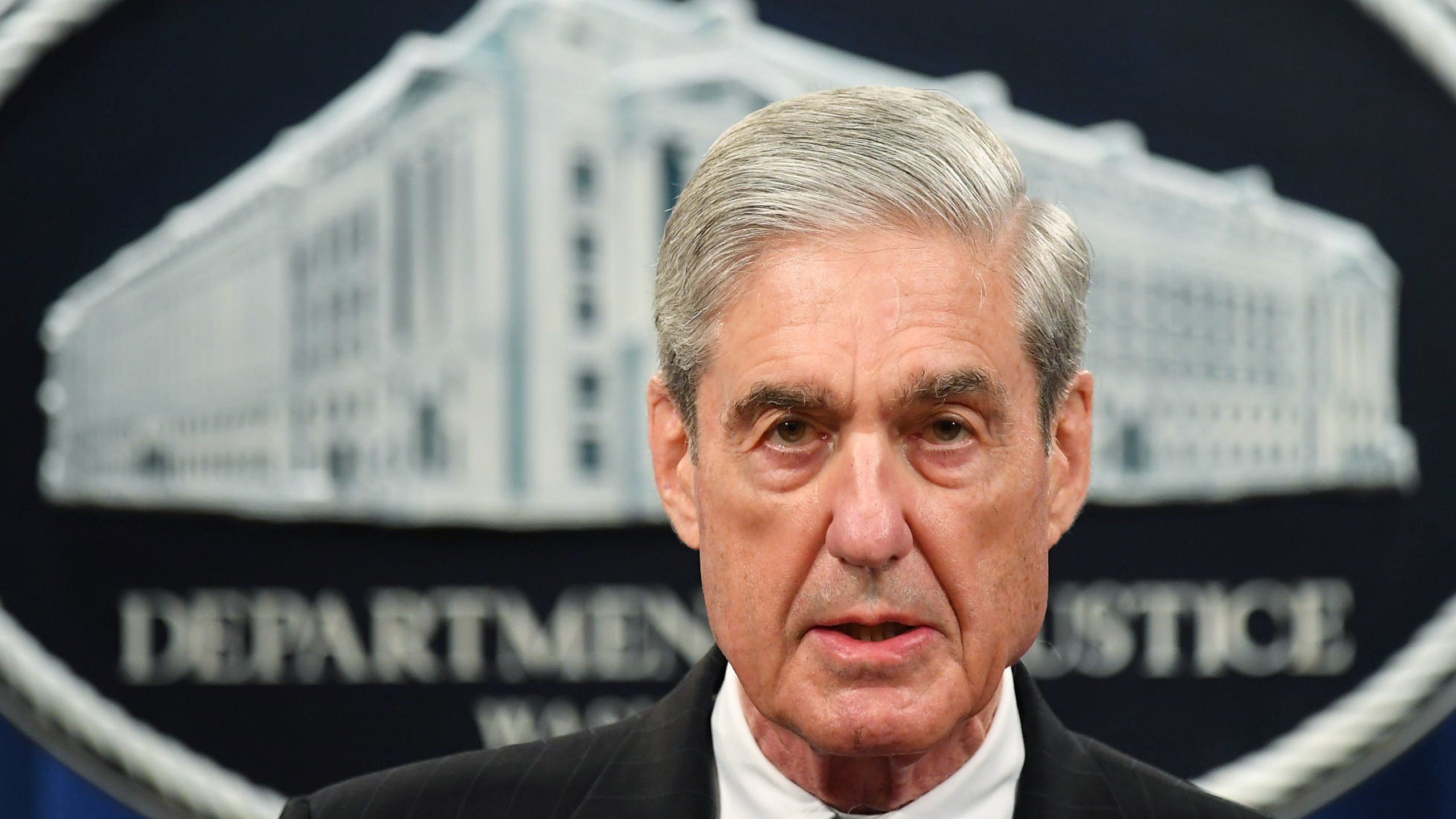 Special Counsel Robert Mueller speaks on the investigation into Russian interference in the presidential election at the U.S. Justice Department on May 29, 2019. (MANDEL NGAN/AFP via Getty Images)