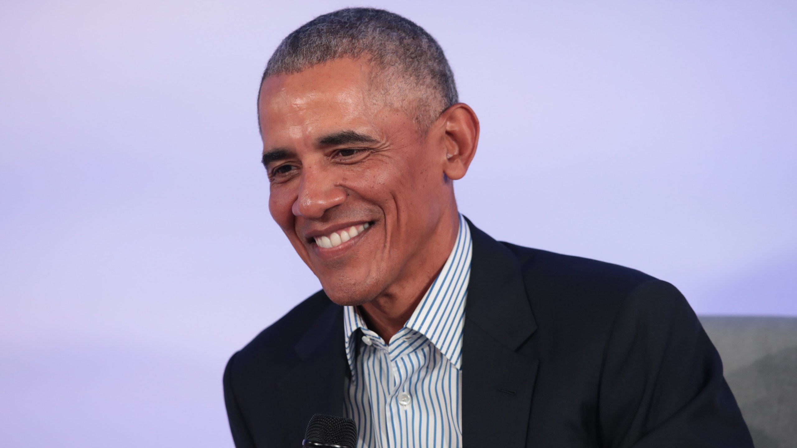 Former President Barack Obama speaks to guests at the Obama Foundation Summit on the campus of the Illinois Institute of Technology on October 29, 2019 in Chicago. (Scott Olson/Getty Images)