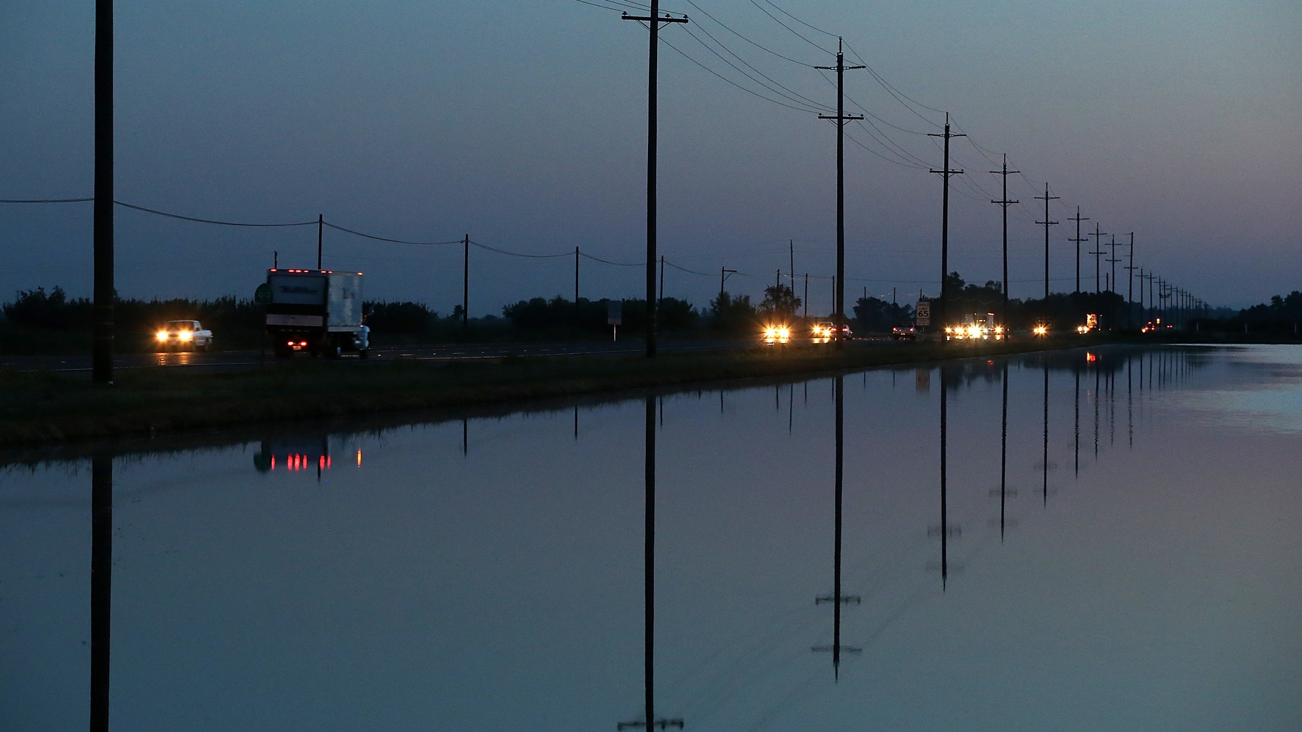 Water stands in a rice field on May 8, 2015 in Yuba City, California. (Justin Sullivan/Getty Images)