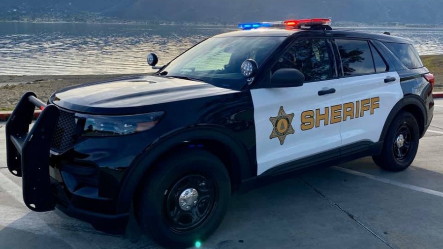 A Riverside County Sheriff's Office patrol SUV is seen in a photo from the Lake Elsinore Sheriff's Station's Facebook page.