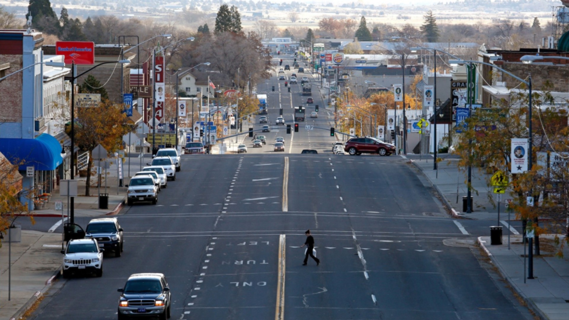 Main Street in Susanville, the seat of Lassen County, is seen in a file photo. (Gary Coronado / Los Angeles Times)